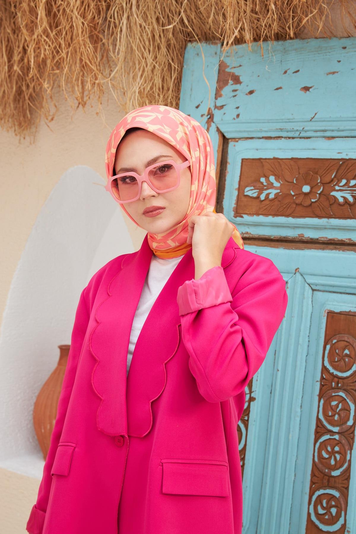 Eva Desen Eşarp Turuncu 1132-07