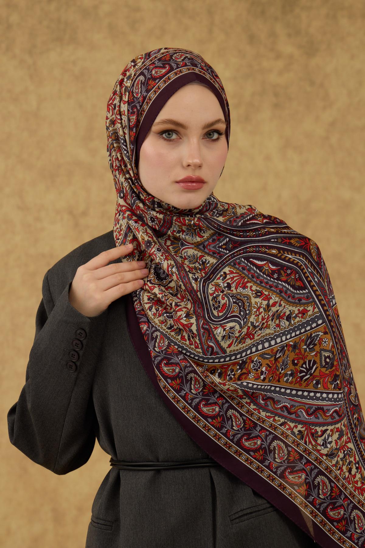 İpekhan Soft Şal Gri Mor 3051-04