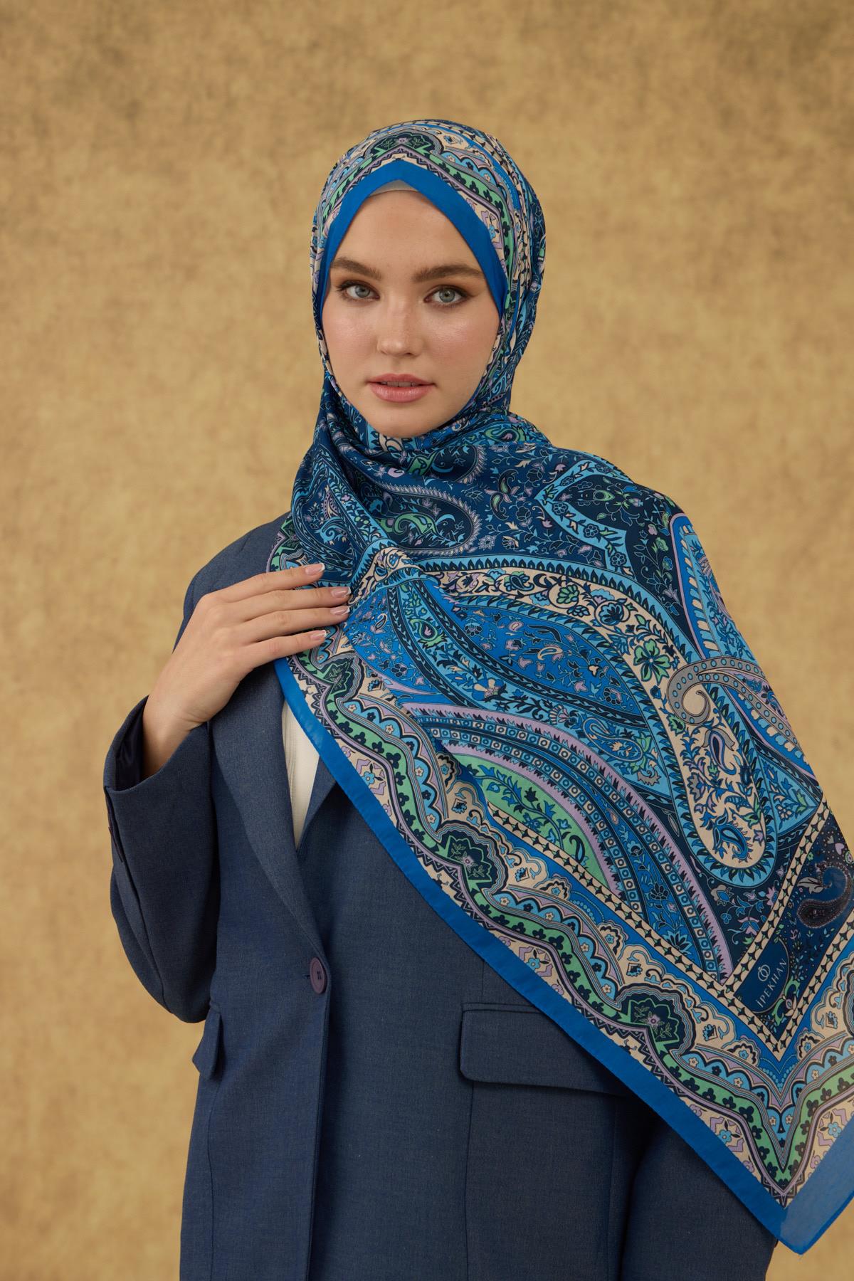 İpekhan Soft Şal Saks 3053-13