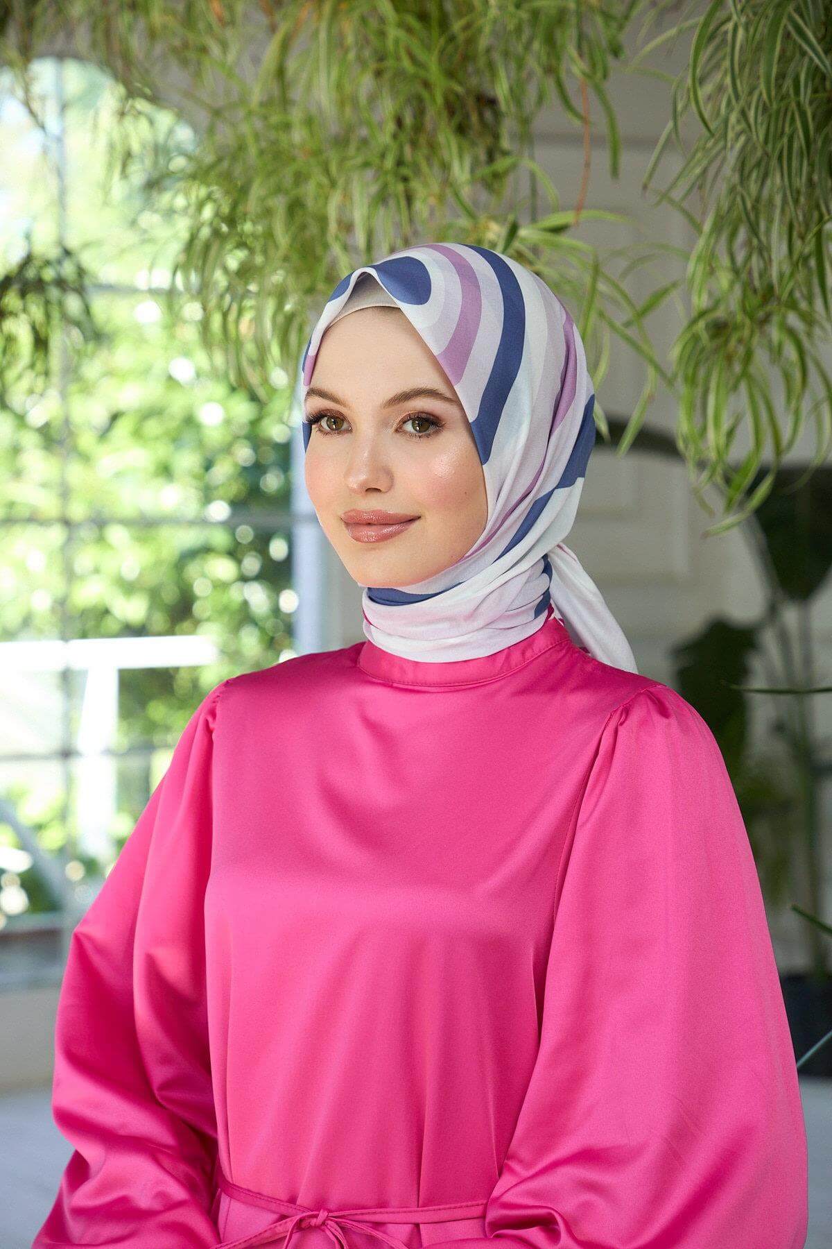 Yaz Işıltısı Koleksiyonu Soft Eşarp Mavi Pudra 1183-08