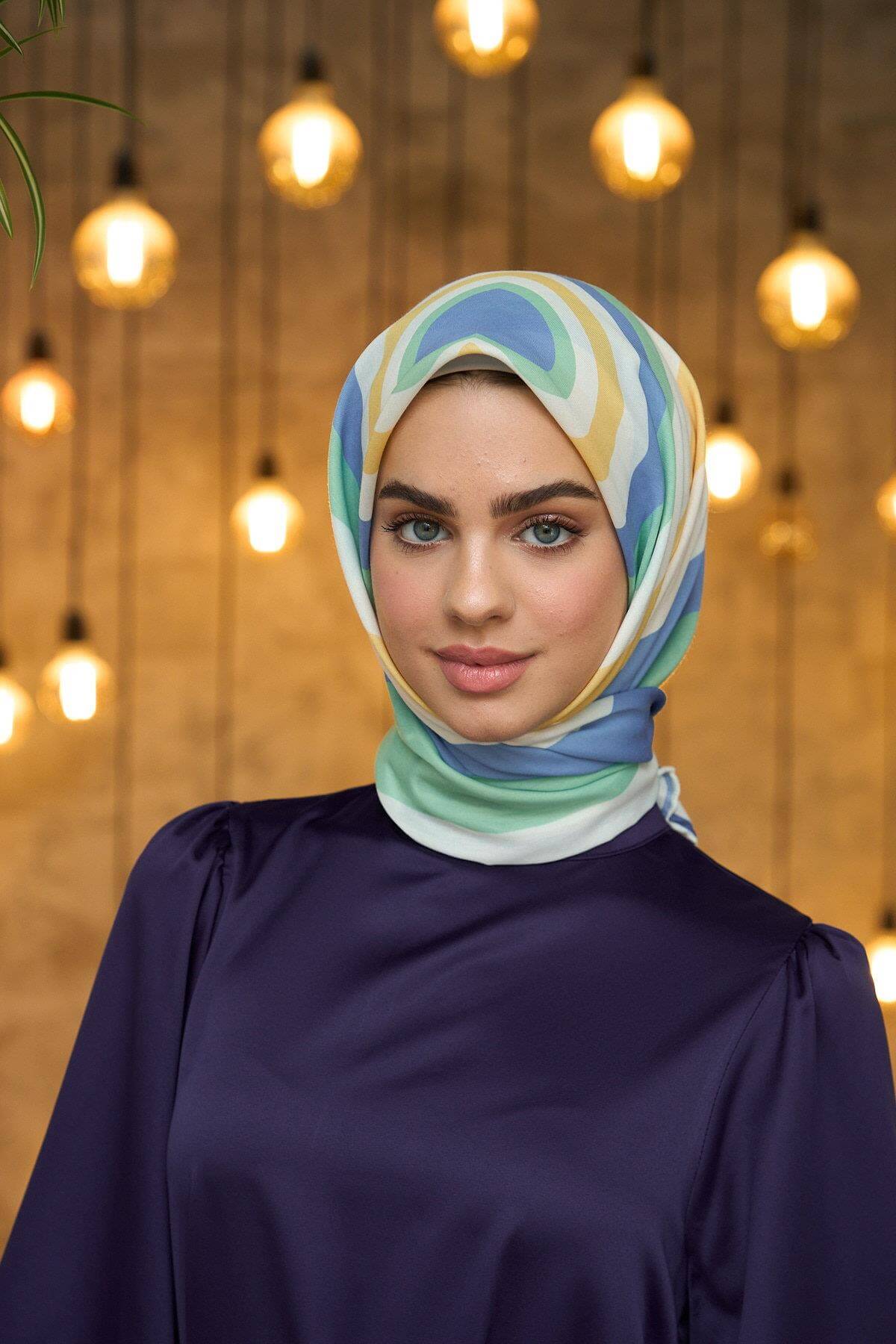Yaz Işıltısı Koleksiyonu Soft Eşarp Mint Mavi 1183-13