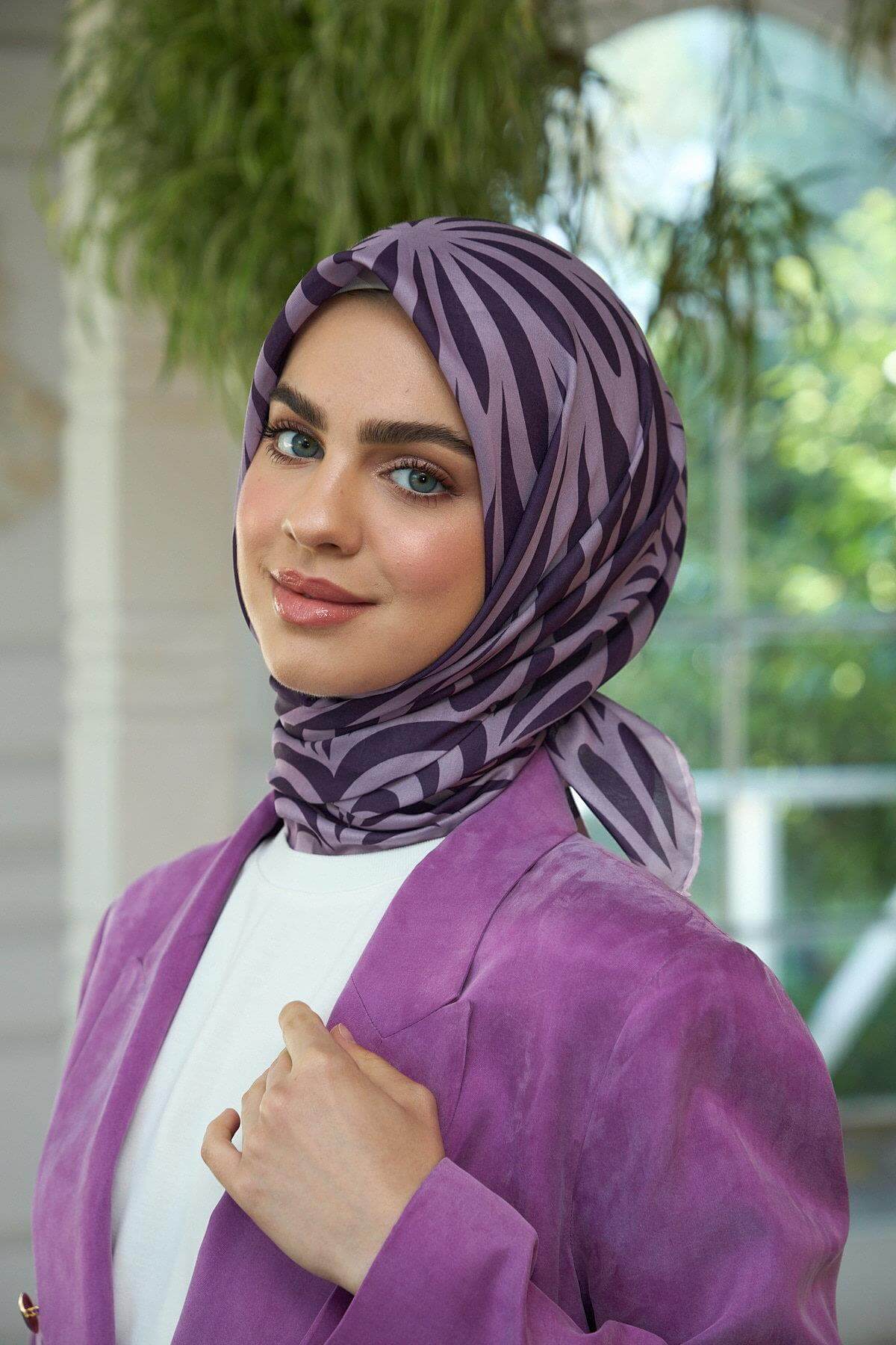 Yaz Işıltısı Koleksiyonu Soft Eşarp Mürdüm Mor 1184-02