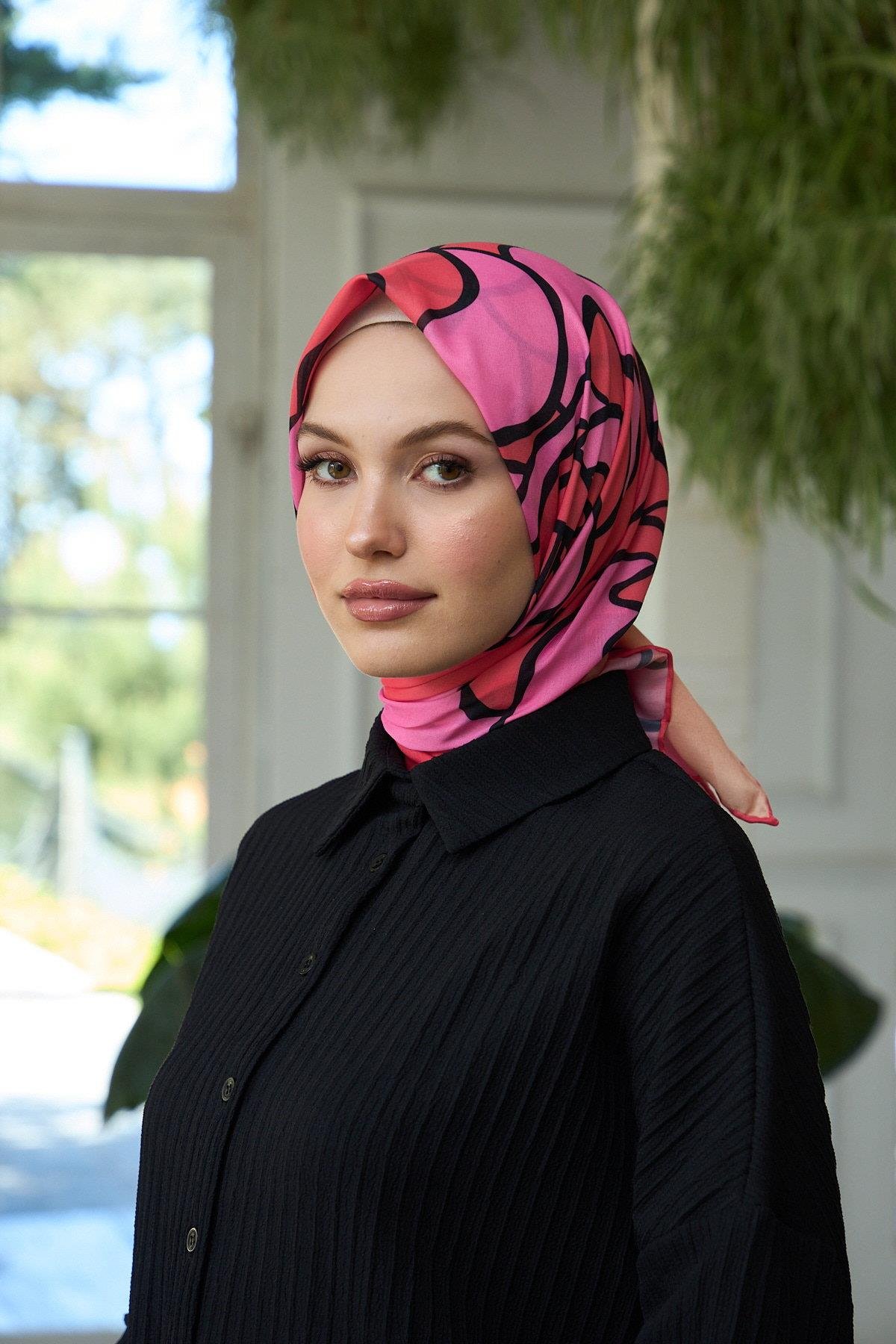 Yaz Işıltısı Koleksiyonu Soft Eşarp Nar Çiçeği Pembe 1188-03
