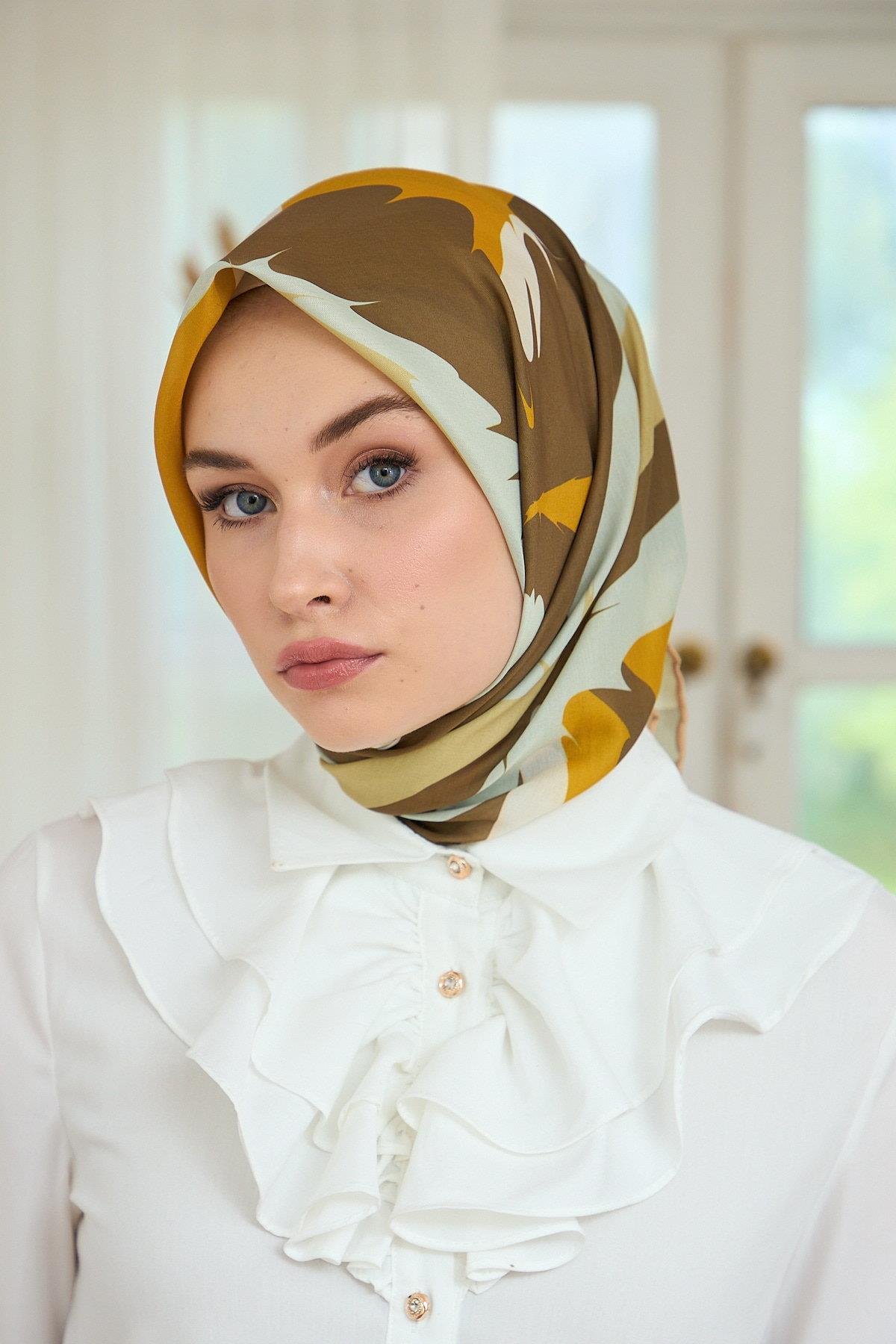 Yaz Işıltısı Koleksiyonu Soft Eşarp Taba Kahve 1189-01