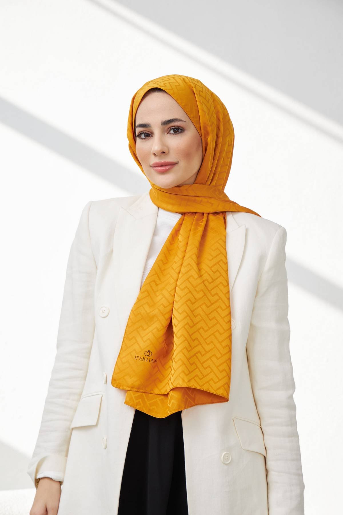 Lego Desen İpeksi Jakar Şal Taba 9004-15
