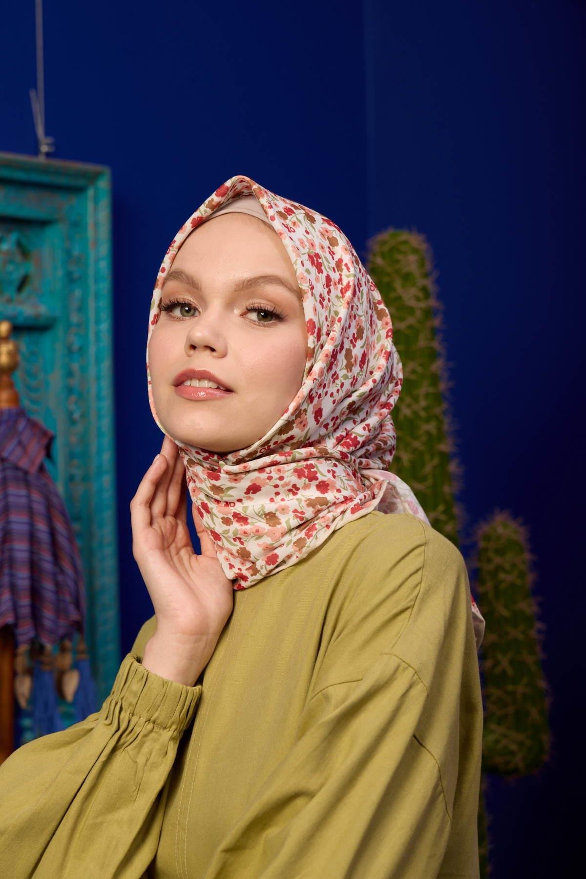 Marrakech  Koleksiyon Soft Eşarp Keten Kırmızı 1193-28