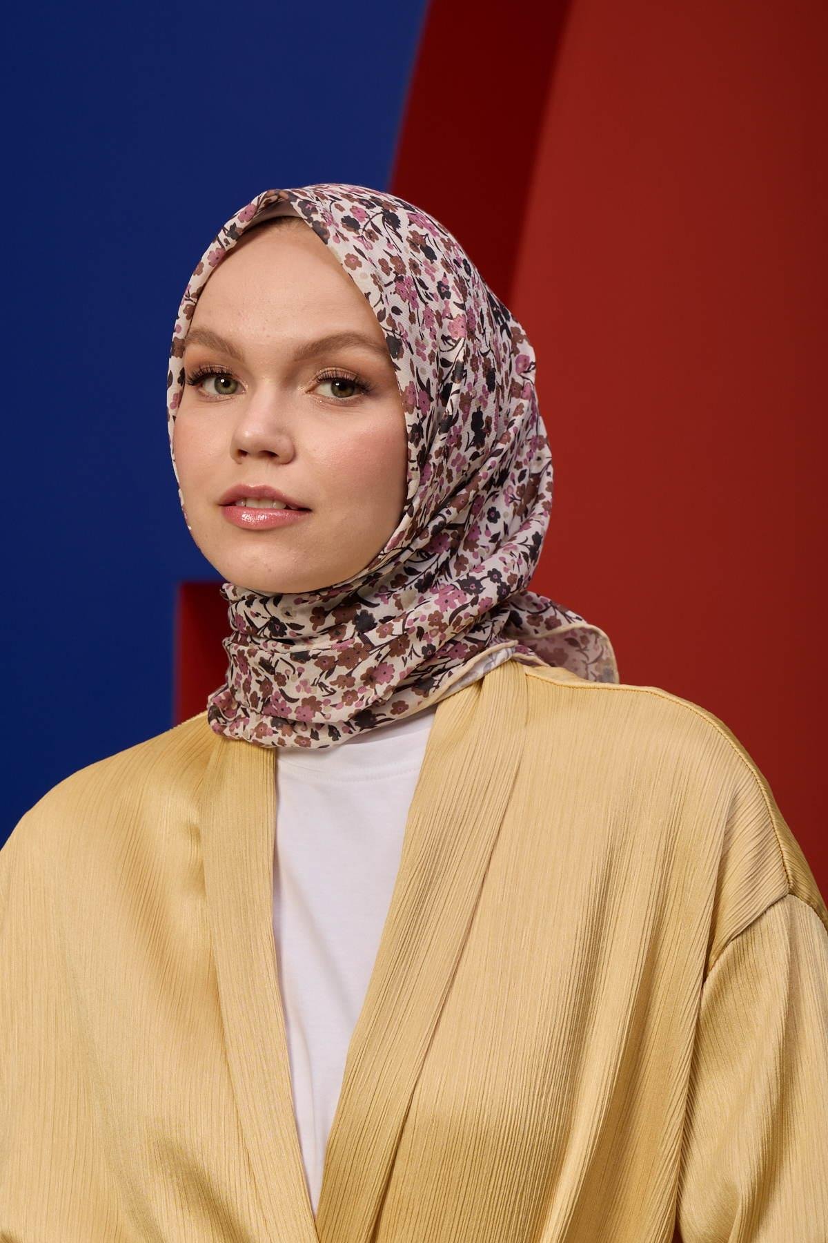 Marrakech  Koleksiyon Soft Eşarp Sütlü kahve  1193-27