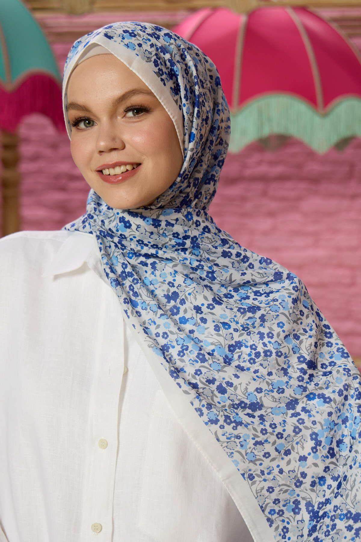 Marrakech Koleksiyon Soft Şal Bebe Mavi Sax 3046-02