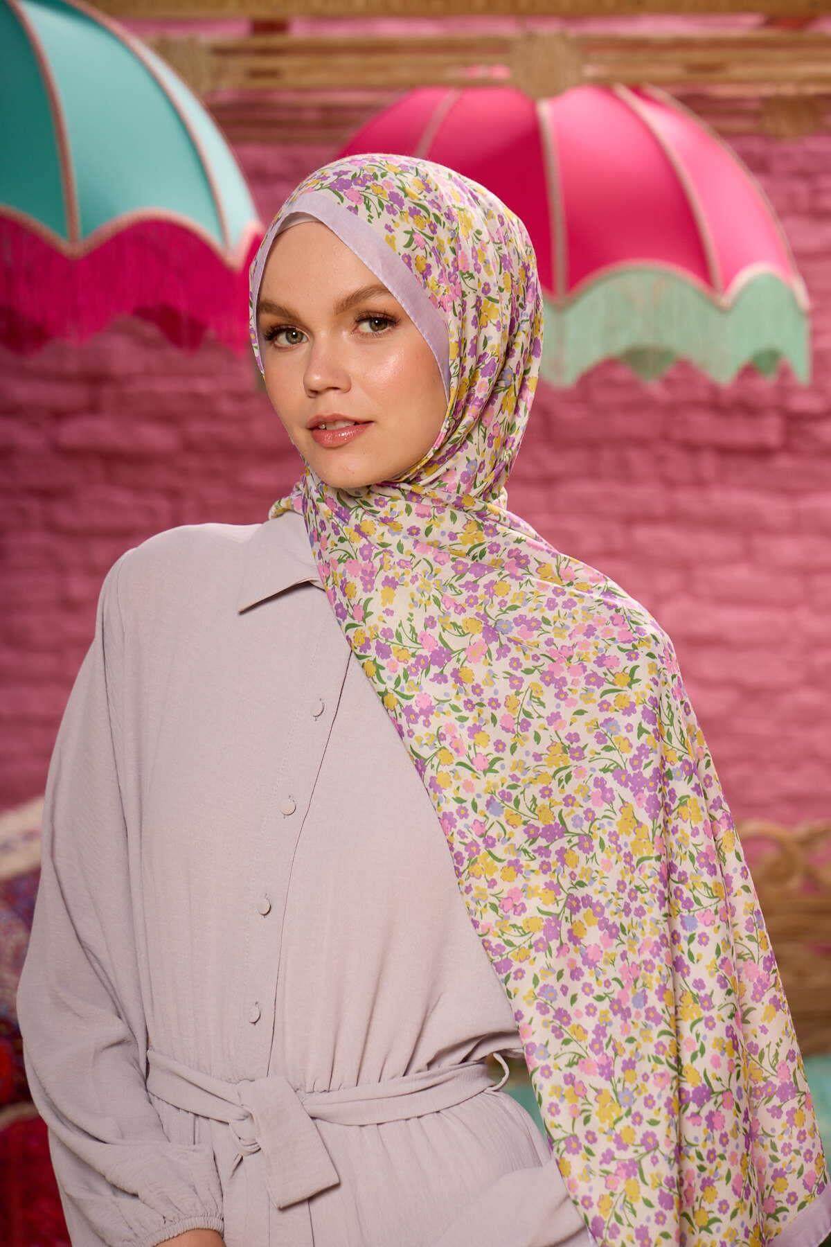 Marrakech Koleksiyon Soft Şal Sarı Pembe 3046-26