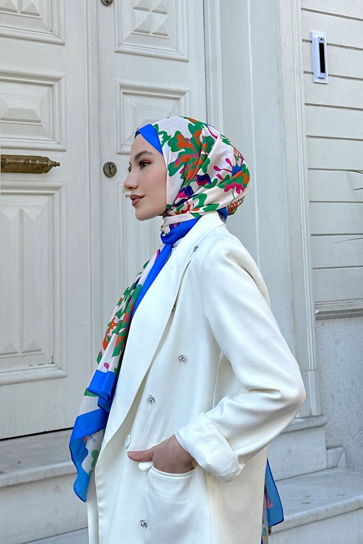 Nature Frezya Soft Şal Mavi 3037-03