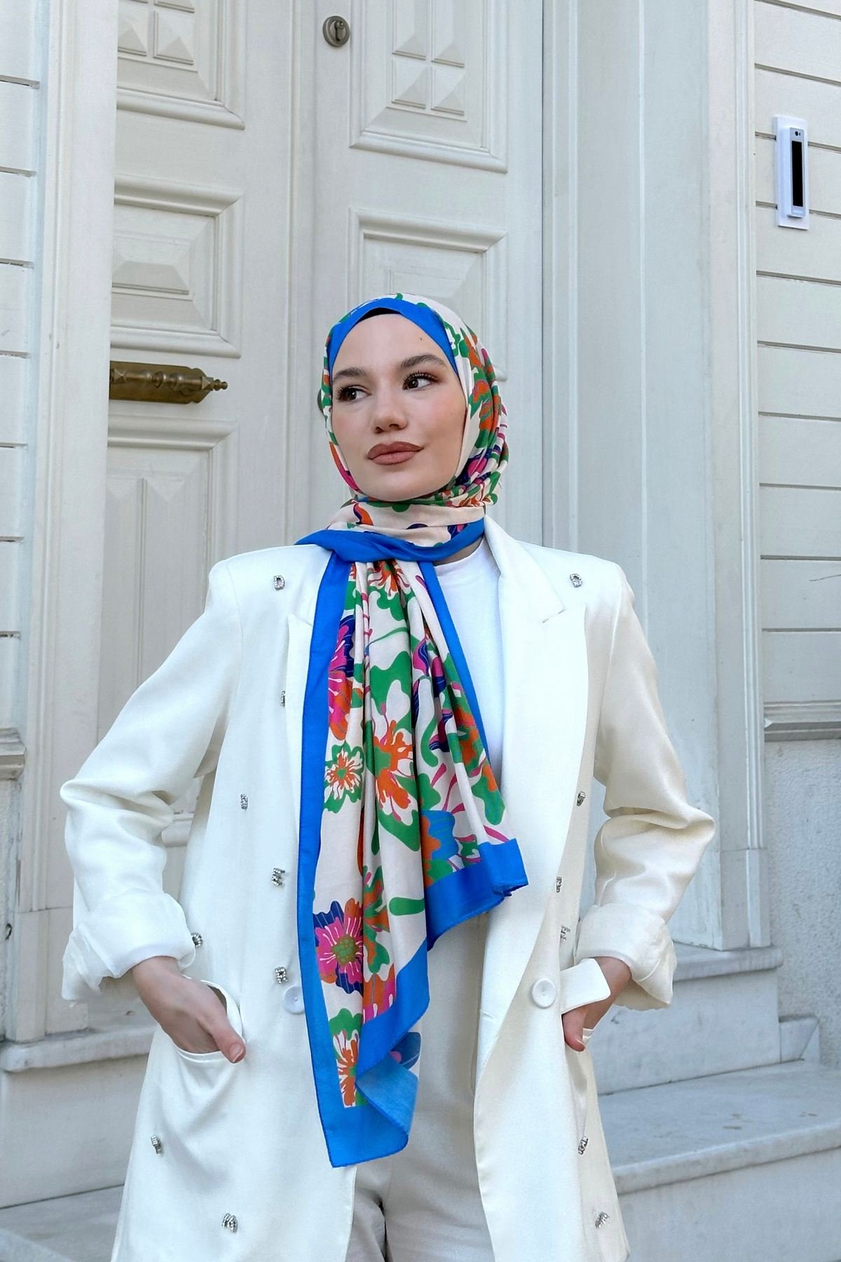 Nature Frezya Soft Şal Mavi 3037-03