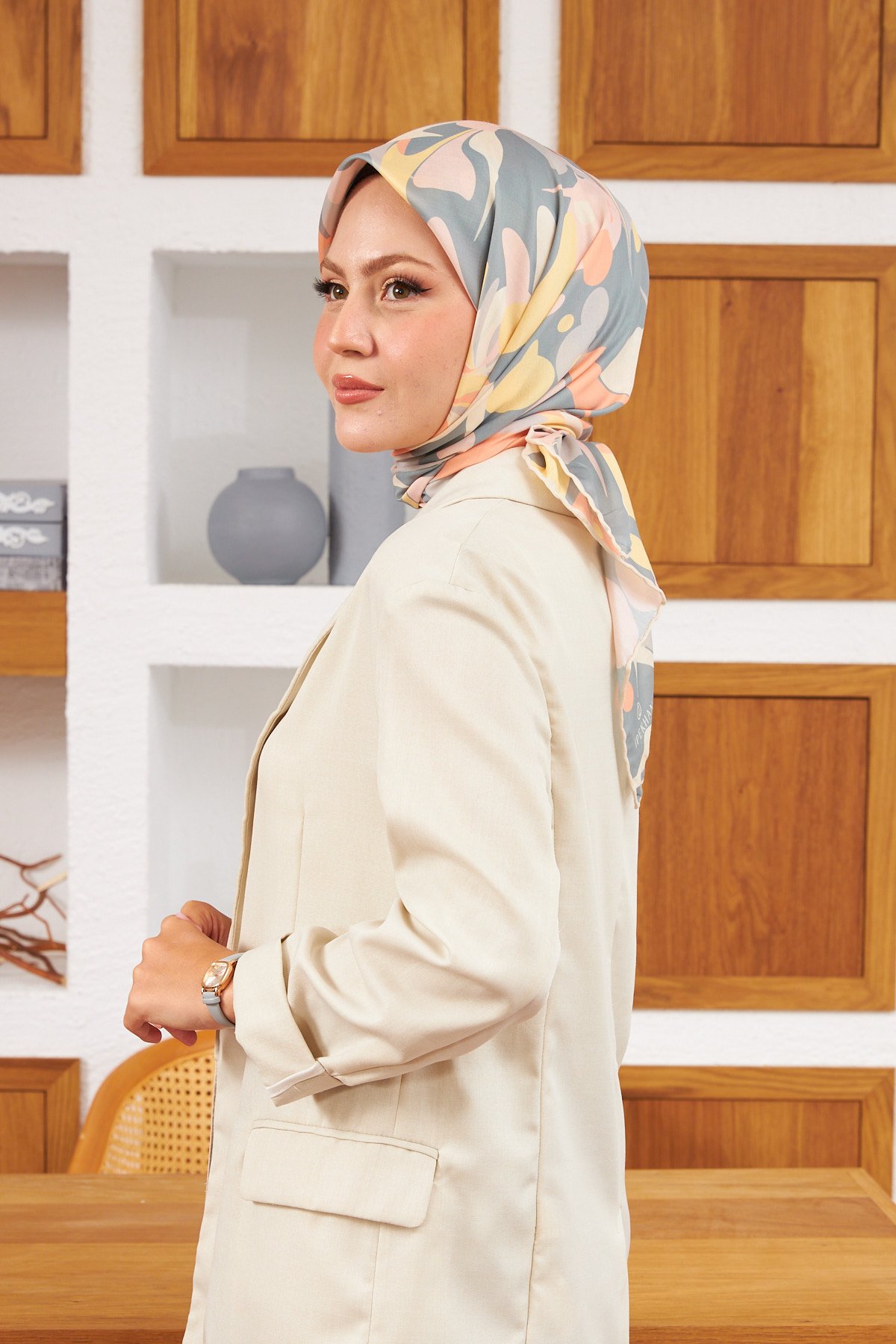 Nature Pearl Soft Eşarp Gümüş Gri 1143-01