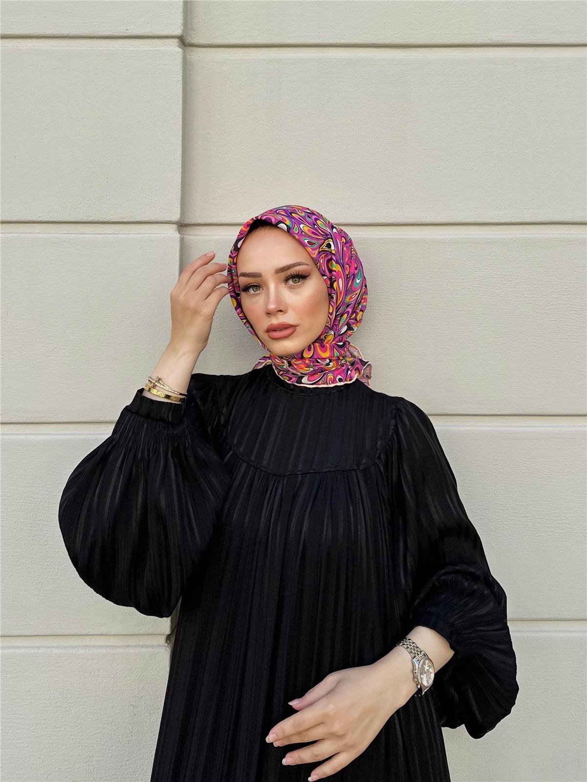 Relax Ebruli Soft Eşarp Kiraz Pembe 1147-16