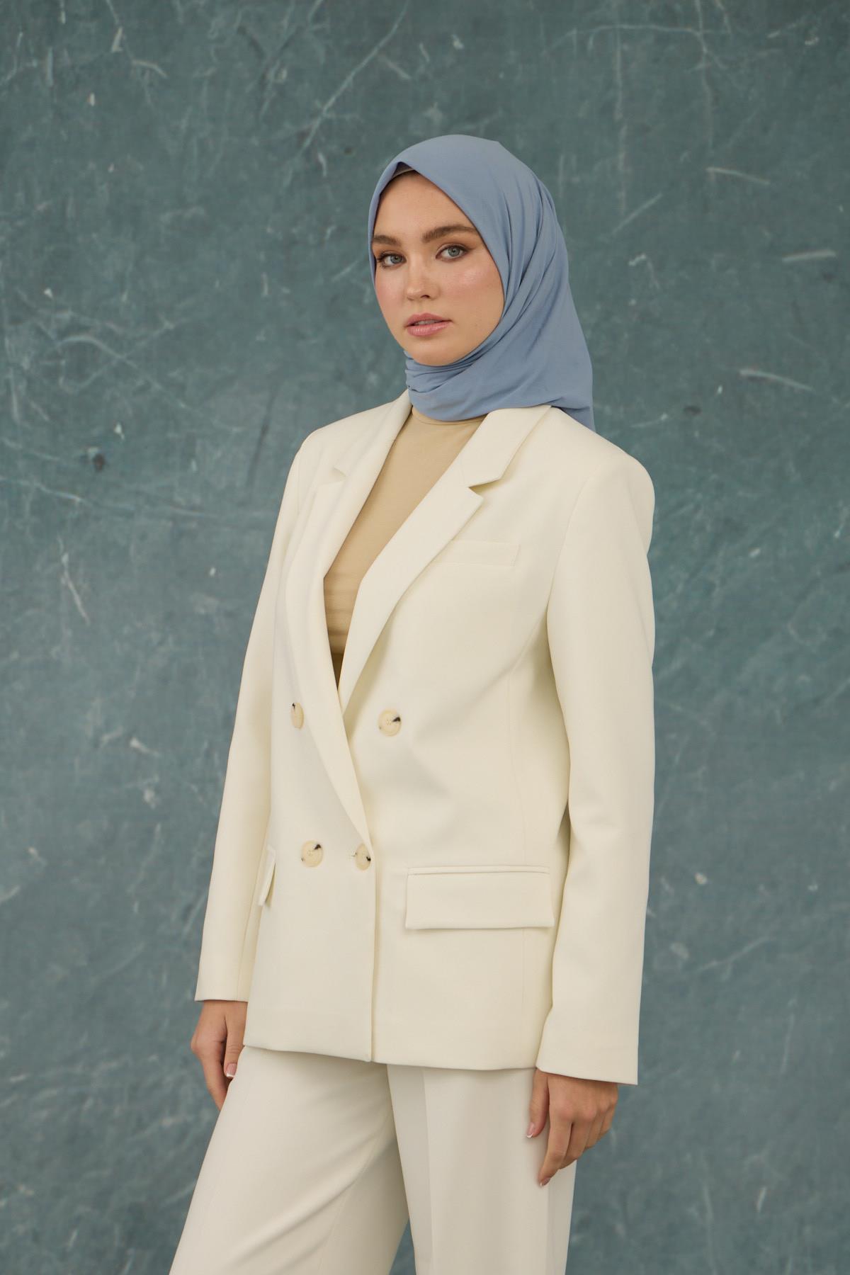 Taş Rengi Comfy Yok Eşarp -  10001-26