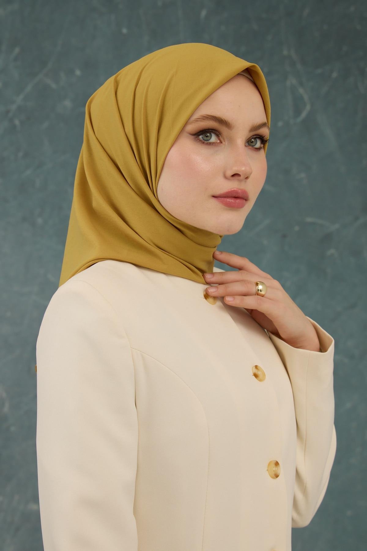 Yağ Yeşili Comfy Yok Eşarp -  10001-27