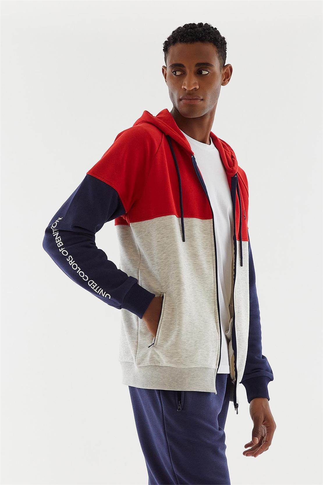 BENETTON BNT-M20673 Sweatshirt Sweatshirt Modeli ERKEK