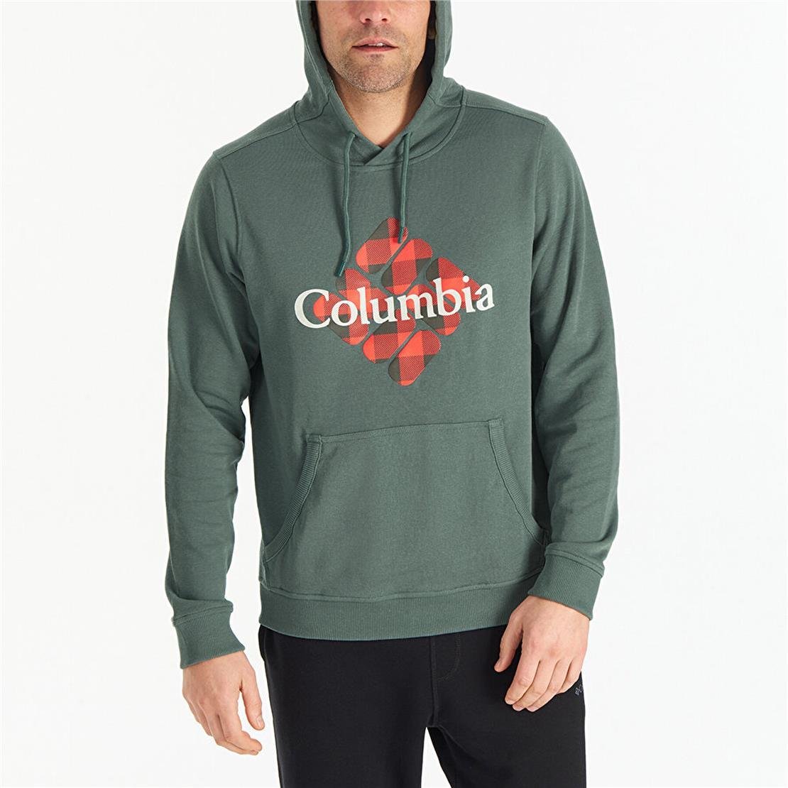 COLUMBIA CS0284 CSC M CENTERED GEM BUFFALO PLAID HOODIE