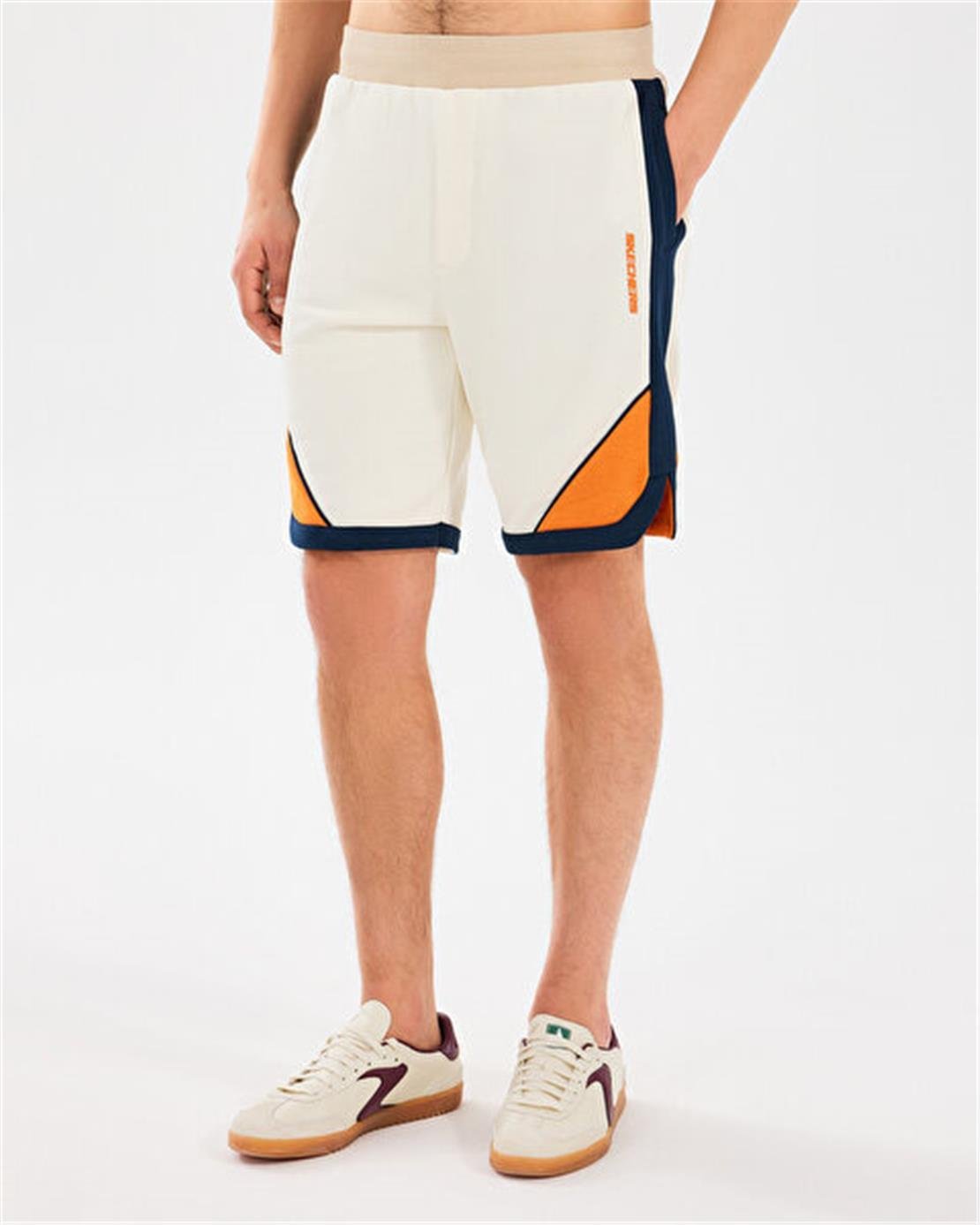SKECHERS M Diagonal Lw Fleece Sweatshort Sweatshirt Modeli ERKEK