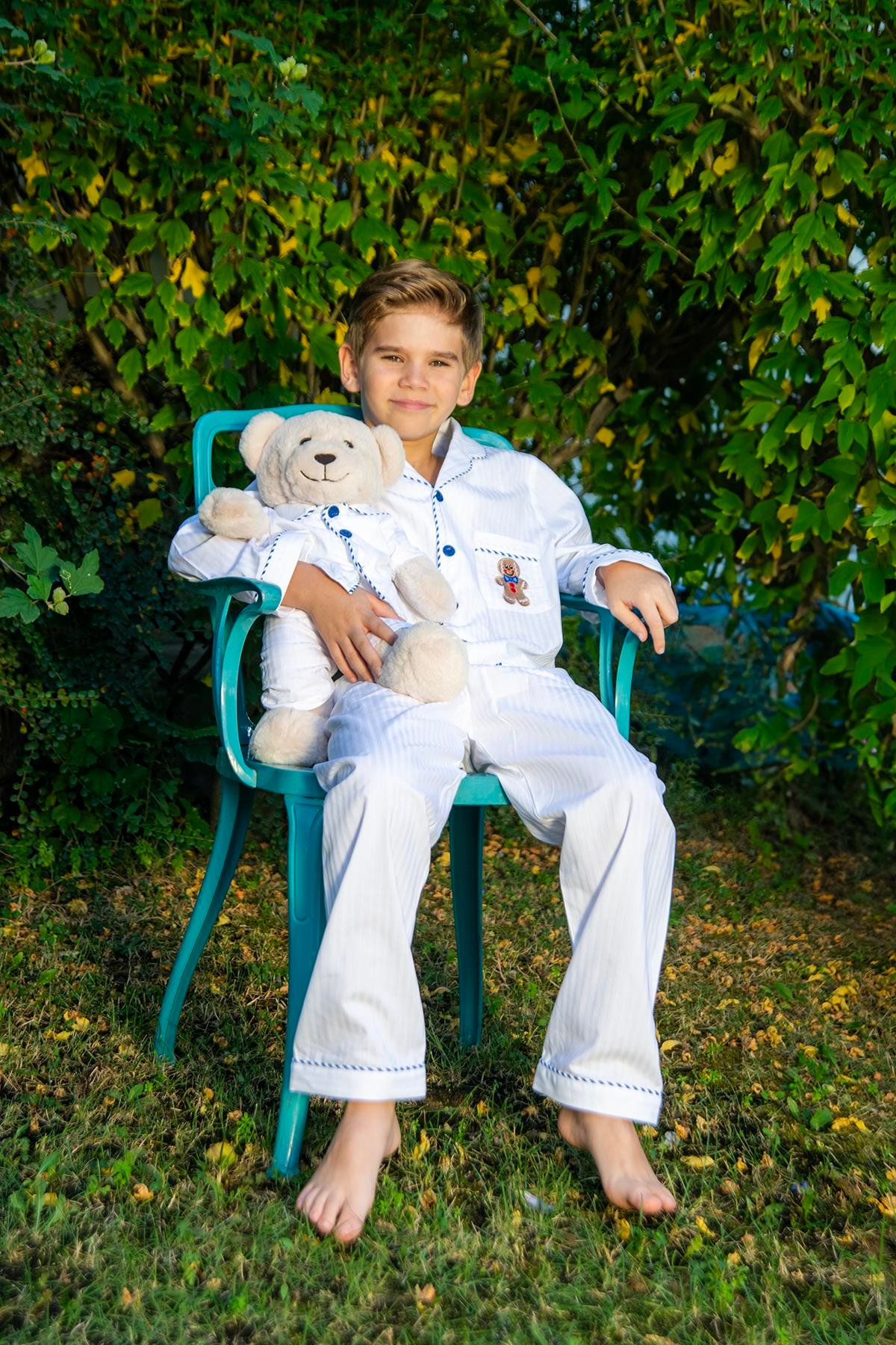 Gingerman Pyjama Set with Matching Teddy Bear
