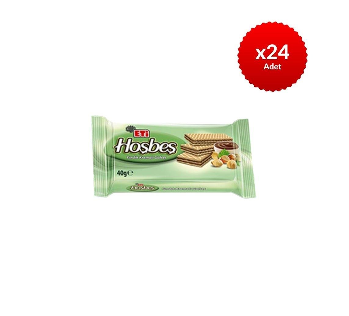 EtiEti Hoşbeş Fındık Kremalı Gofret 40gx24'ü
