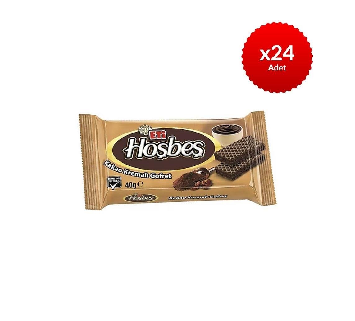 EtiEti Hoşbeş Kakao Kremalı Gofret 40gx24'lü