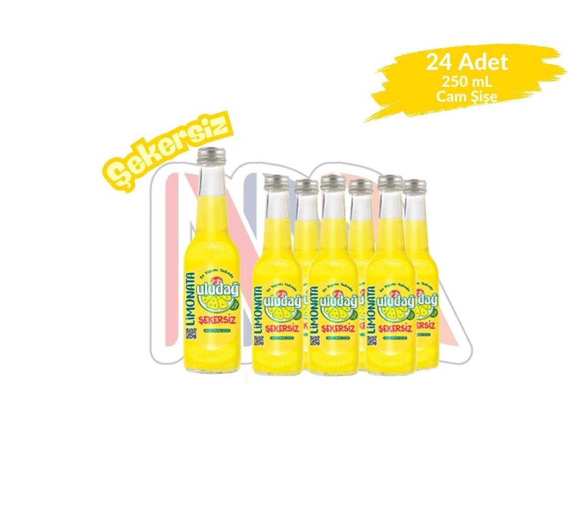 UludağUlusdağ Limonata Cam Şişe Şekersiz 250mLx24'lü