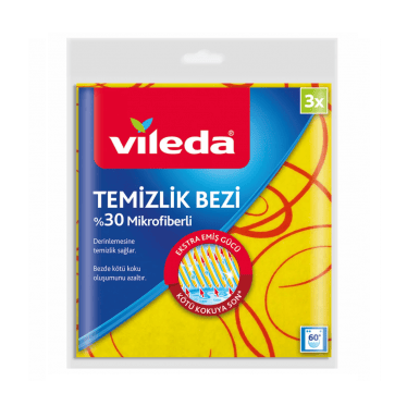 ViledaVileda %30 Mikrofiberli Temizlik Bezi 3'lü Paket