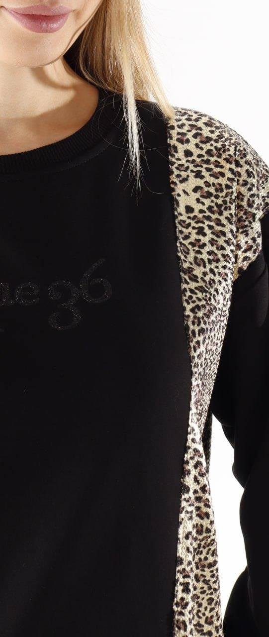 Sch Pulpayetli Leopar Oversize Tunık