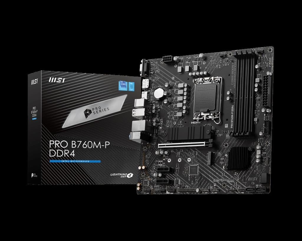 MSI PRO B760M-P DDR4 4800(OC) DDR4 HDMI DP M.2 ATX 1700p 