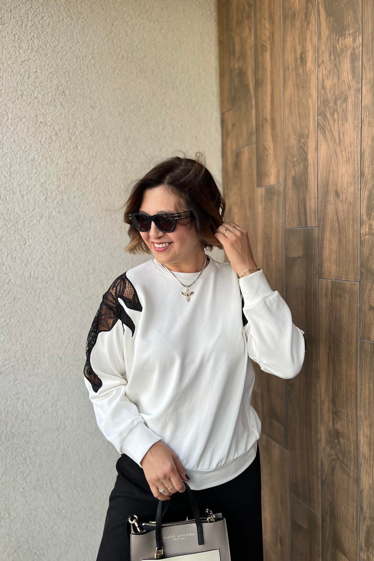 DANTEL DETAYLI SWEATSHIRT 
