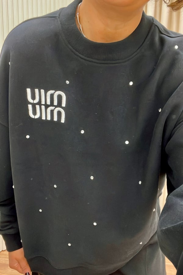 ORİJİNAL MARKA TAŞLI SWEATSHIRT
