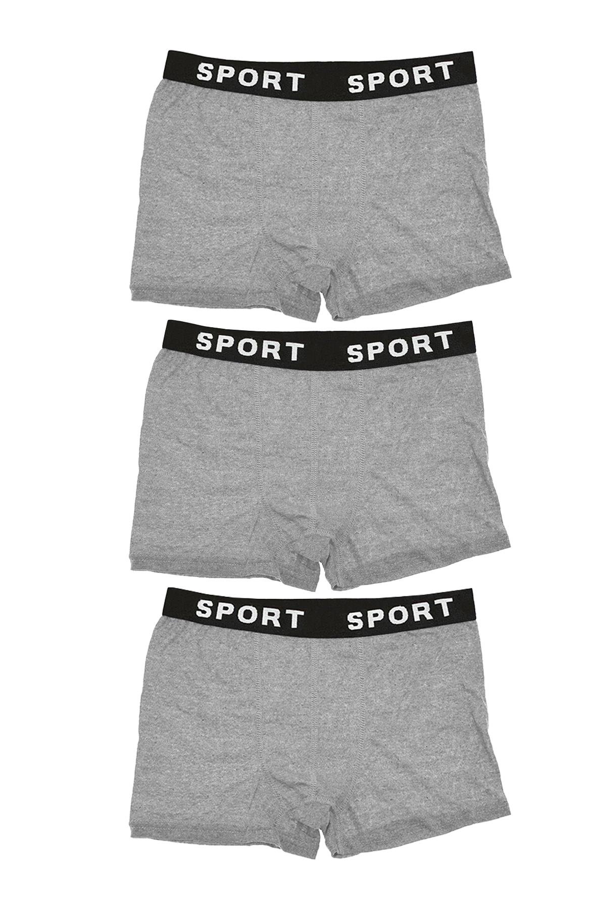 Erkek 3'lü Likralı Sport Slim Fit Boxer EKONOMİK PAKET