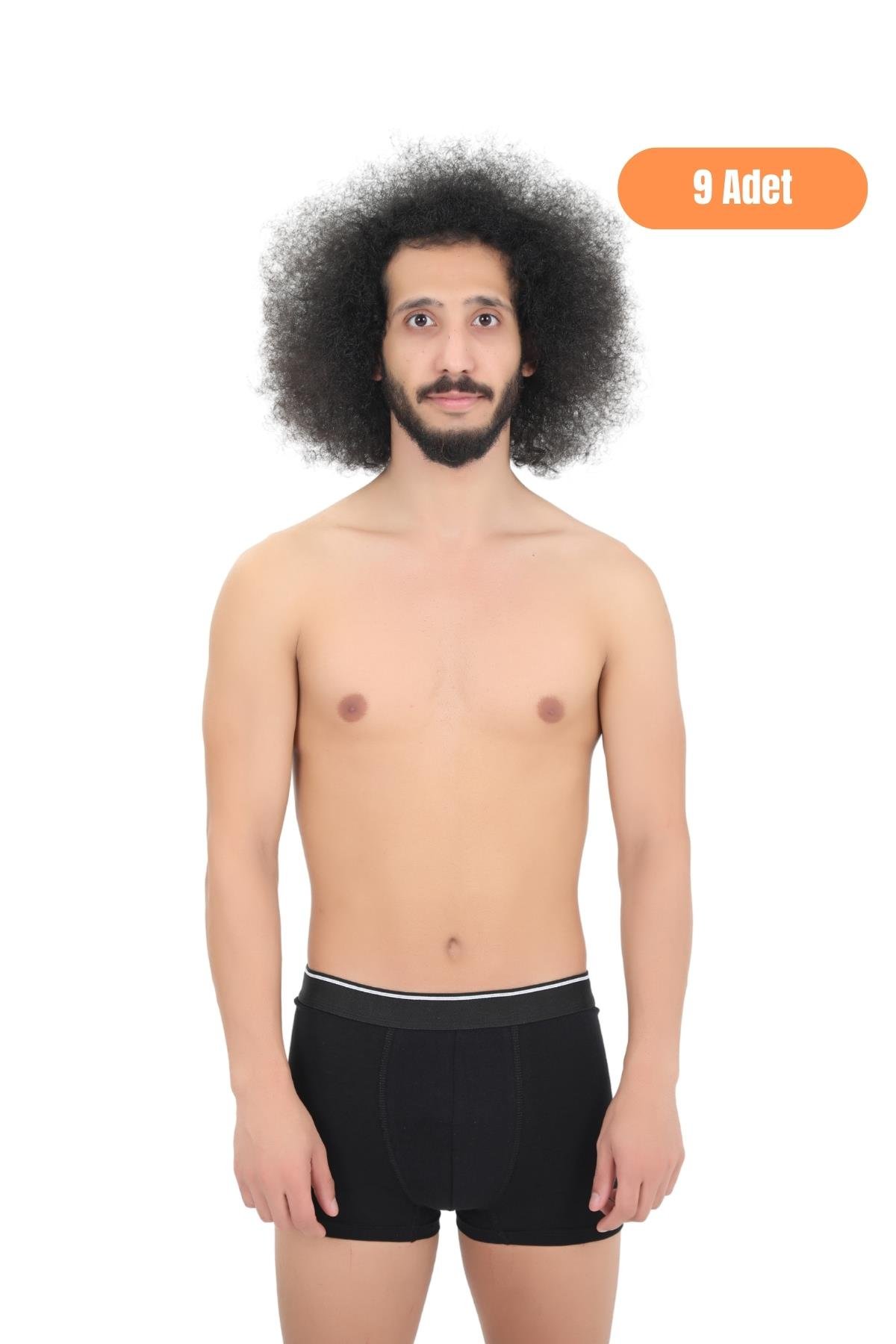 Erkek 9'lu Likralı Boxer Seti