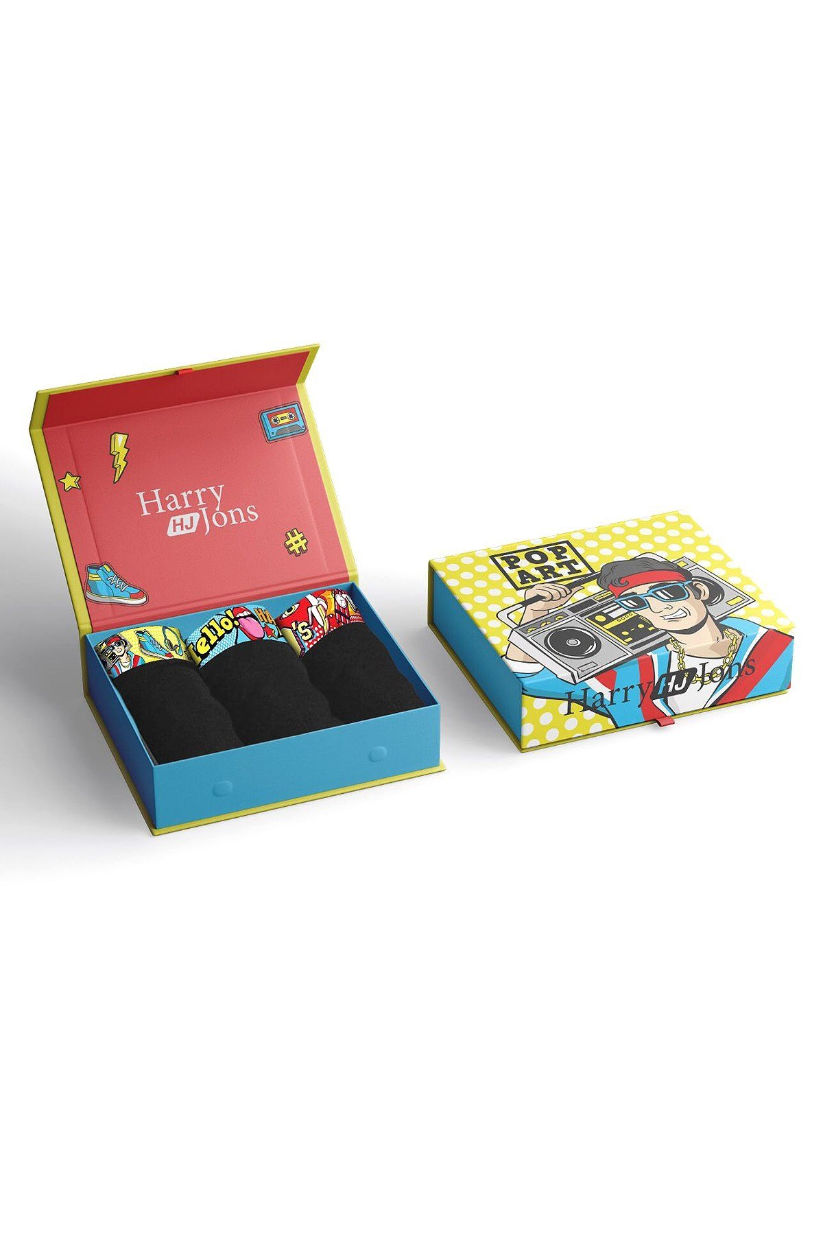 PopArt Premium Kutulu 3 Adet Erkek Boxer Hediyelik Kutu