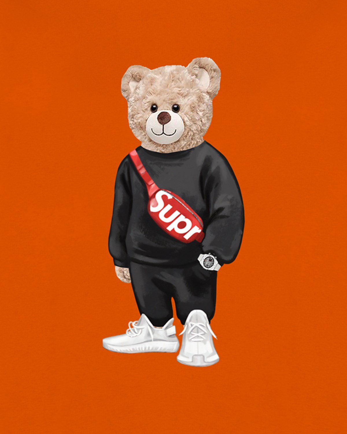 PRINTED TEDDY BEAR hoodie