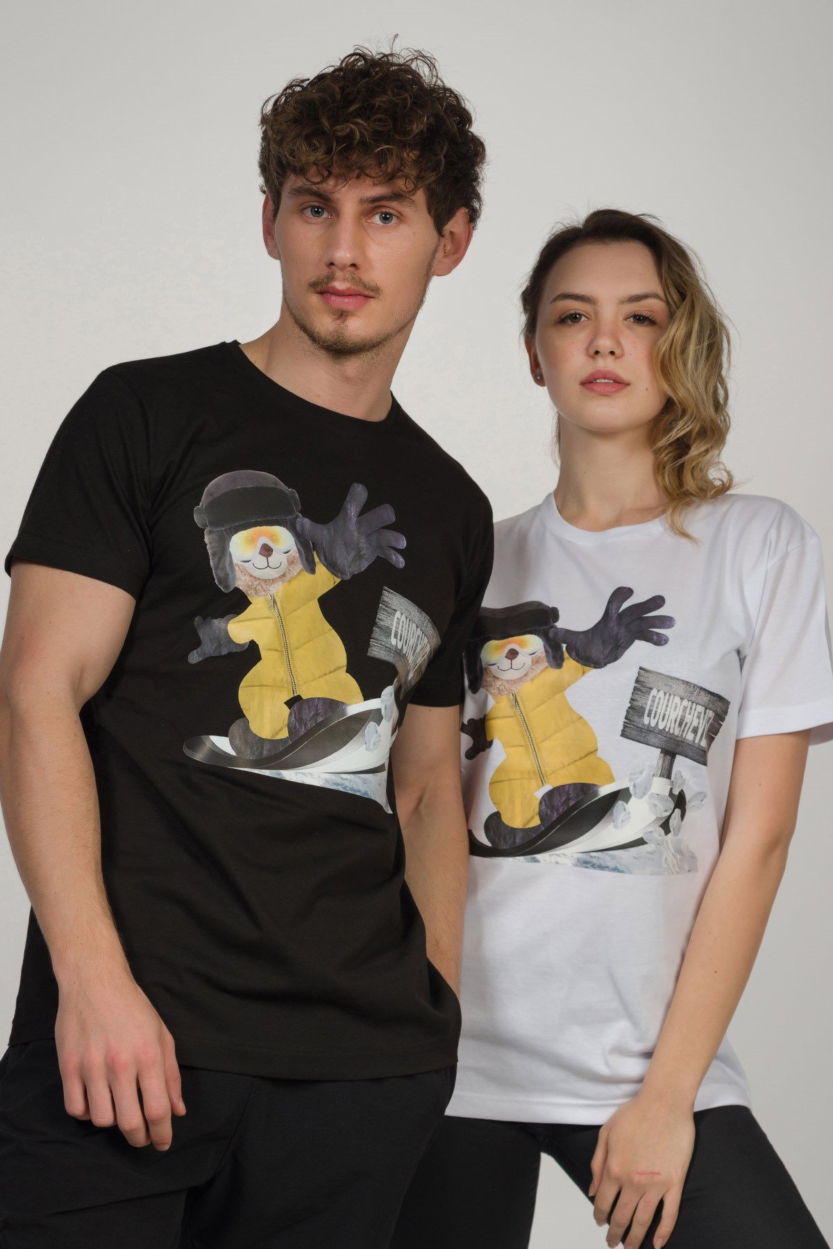 Teddy Printed Unisex Tshirt (Siyah)