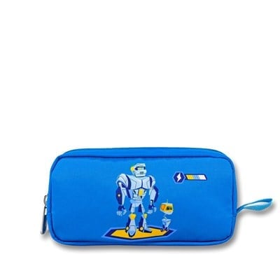 Famebag-Cennec Mavi Robot Baskılı Okul Sırt Çantası-Beslenme Çantası Kalem Çantası-2542