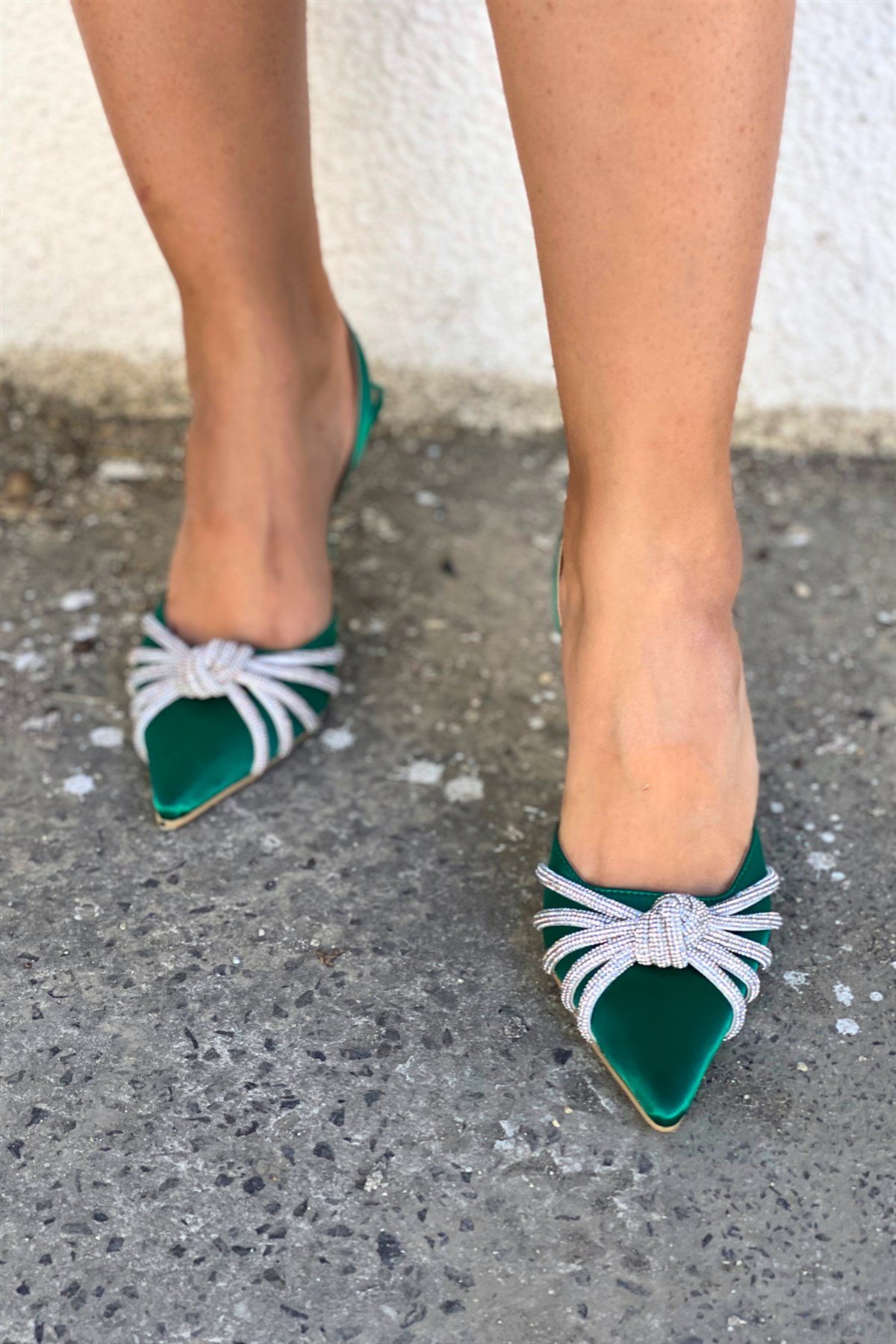 Lady Stiletto Ayakkabı Yeşil