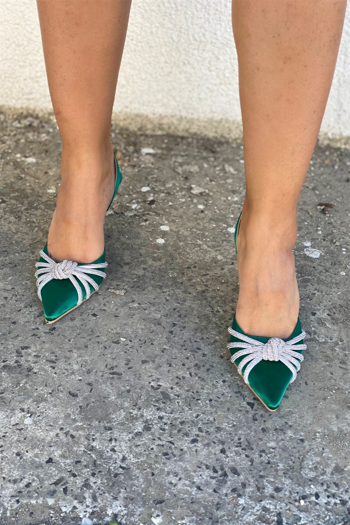 Lady Stiletto Ayakkabı Yeşil