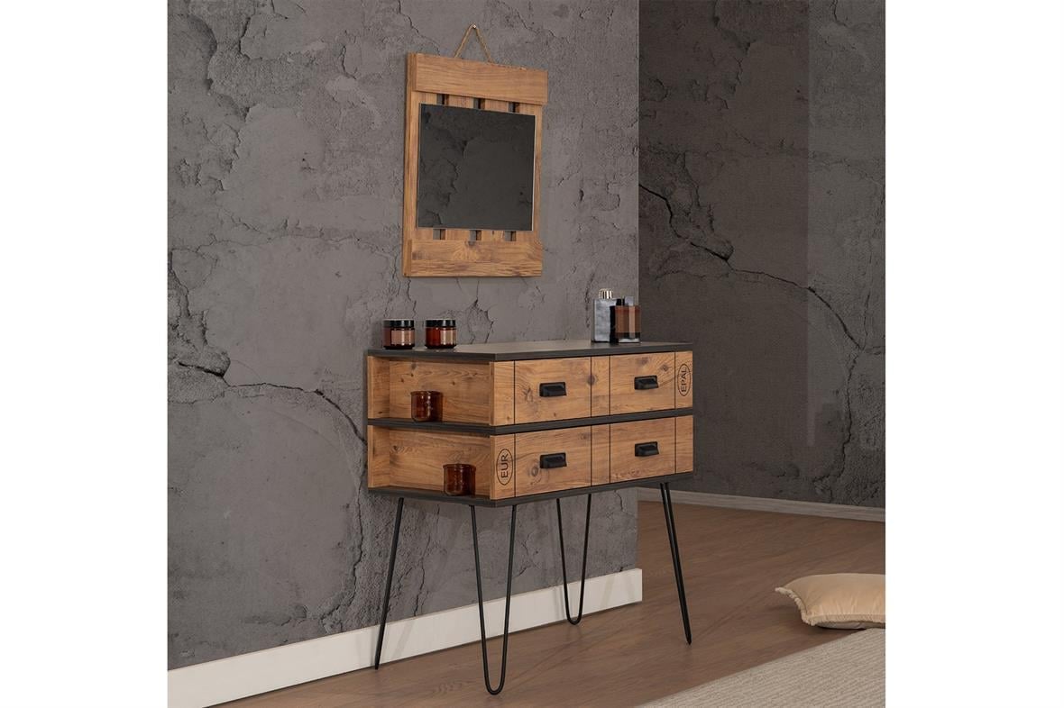 Pallet Aynalı Şifonyer