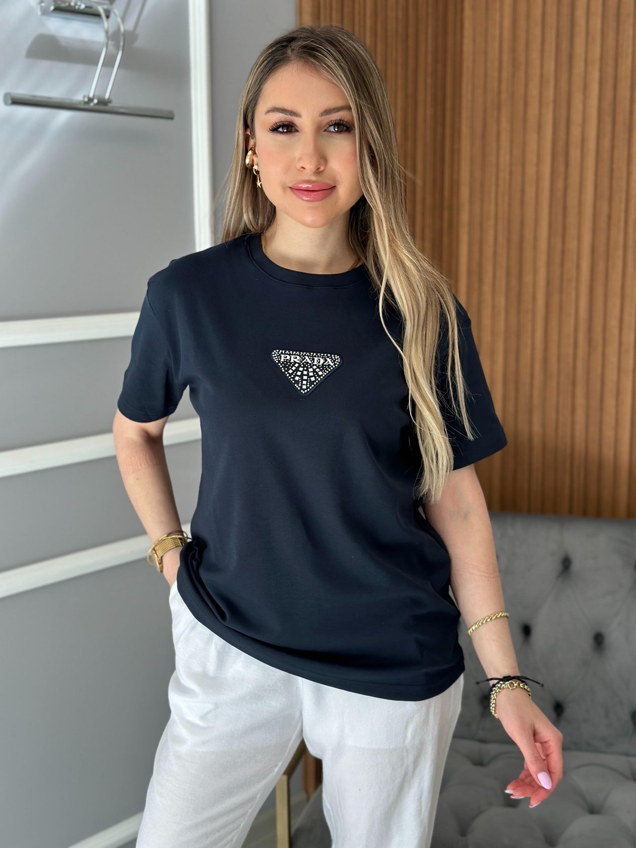  Pr T-Shirt Premium Armalı Lacivert