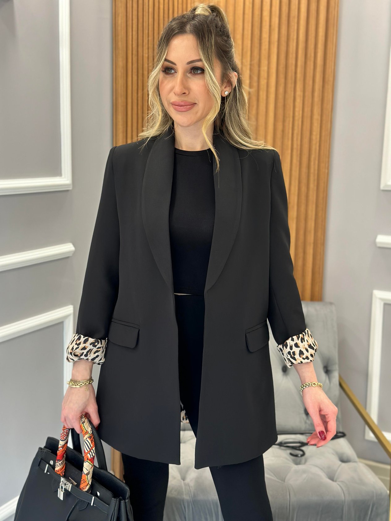 Ceket Blazer İçi Leopar