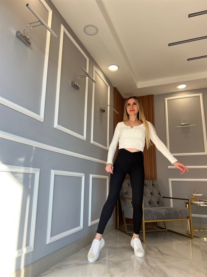 Fitilli Tayt Siyah