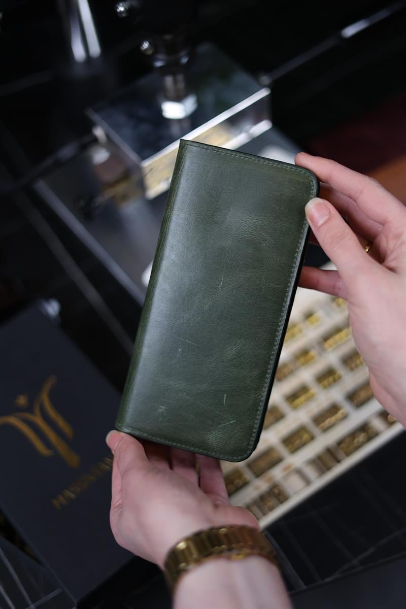 Telefon Bölmeli Cüzdan Yeşil