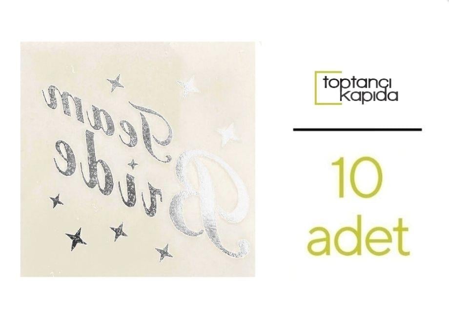 Team Bride Yıldızlı Dövme Gümüş Renk 10 Adet
