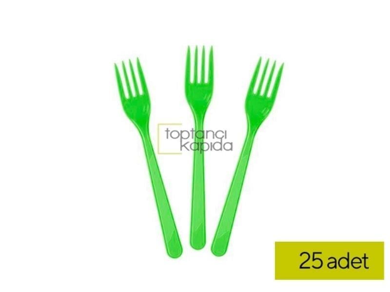 Toptan Plastik Çatal Yeşil