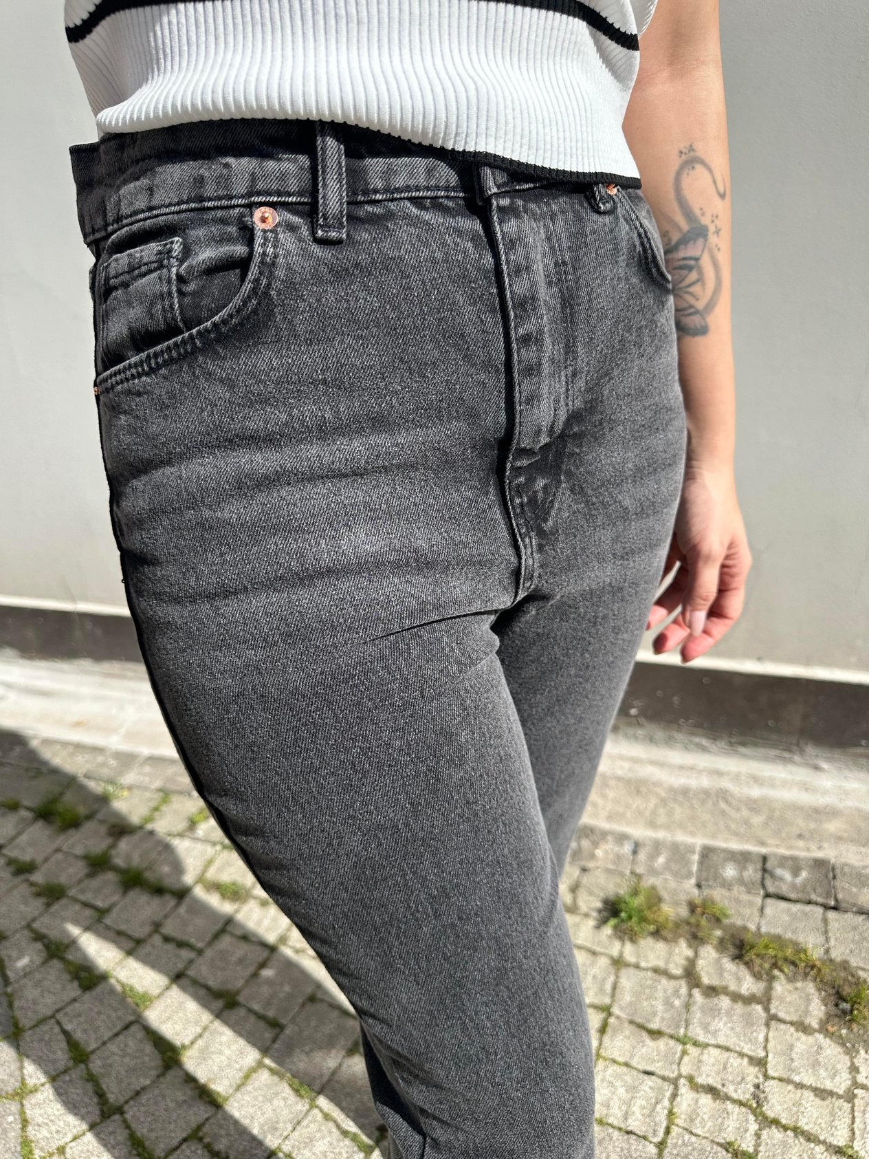 Antrasit Renk Kesik Papa Jean
