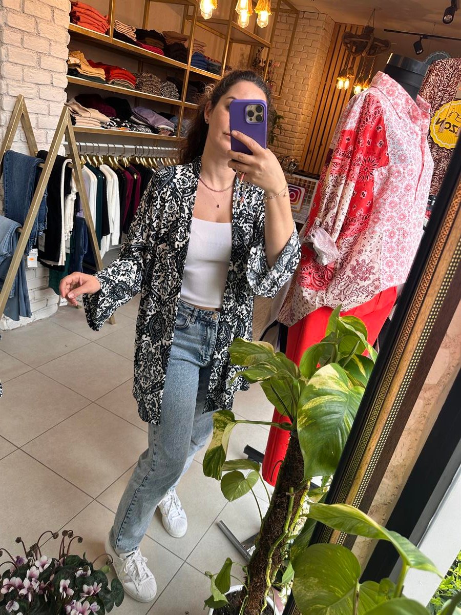 Desenli Kimono