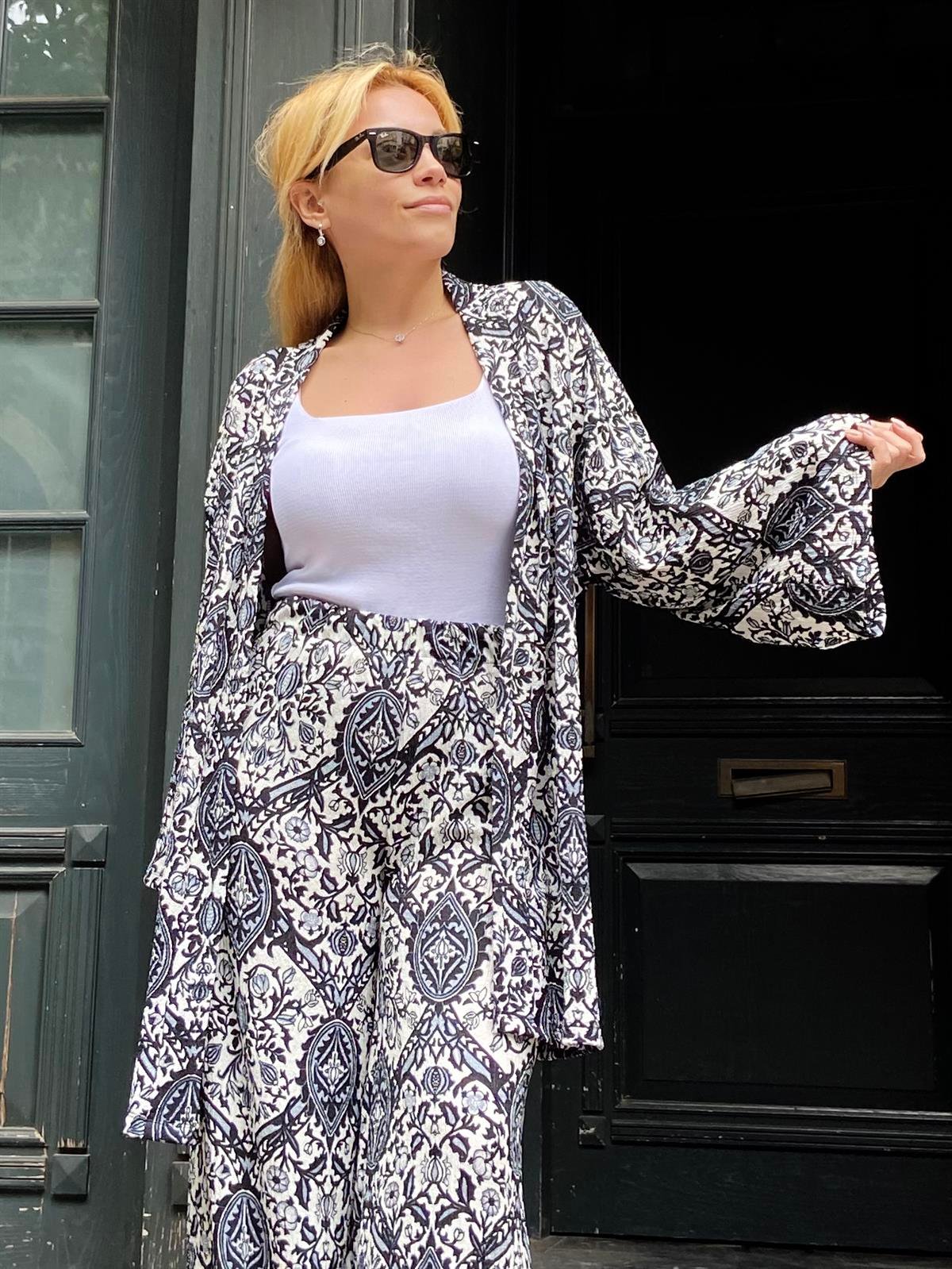 Desenli Kimono