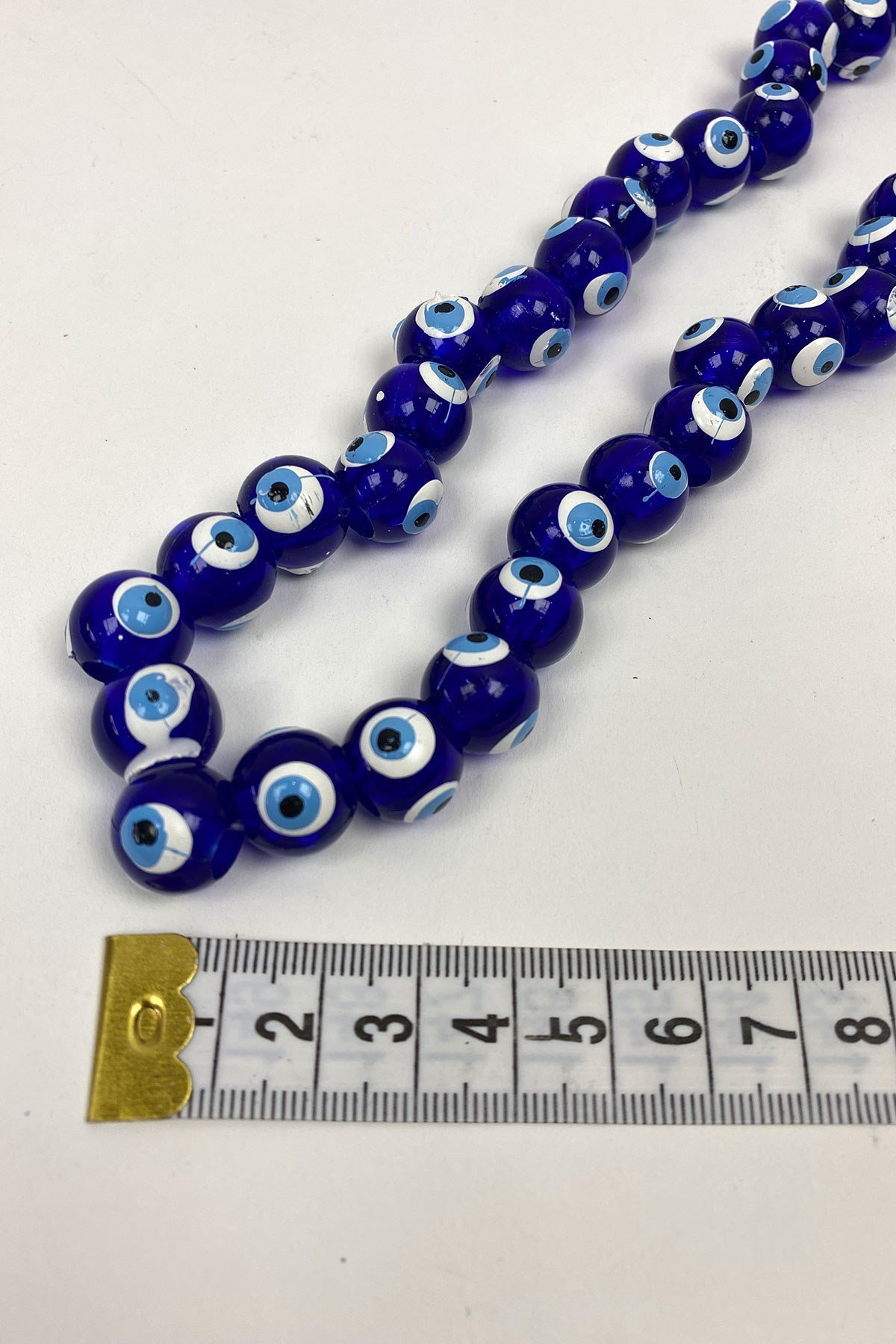 Yuvarlak Nazar Boncuğu 10 Dizi 10 mm